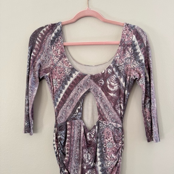 Free People Purple & Gray Stretch Bodycon Dress - Picture 5 of 7